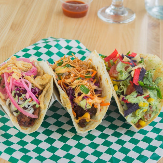 Vegan taco trio 